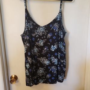 Black floral camisole
